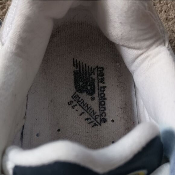 VINTAGE New Balance 854 Athletic Sneakers Men's Size 6 White/Blue/Yellow PRE-OWN - Picture 5 of 8